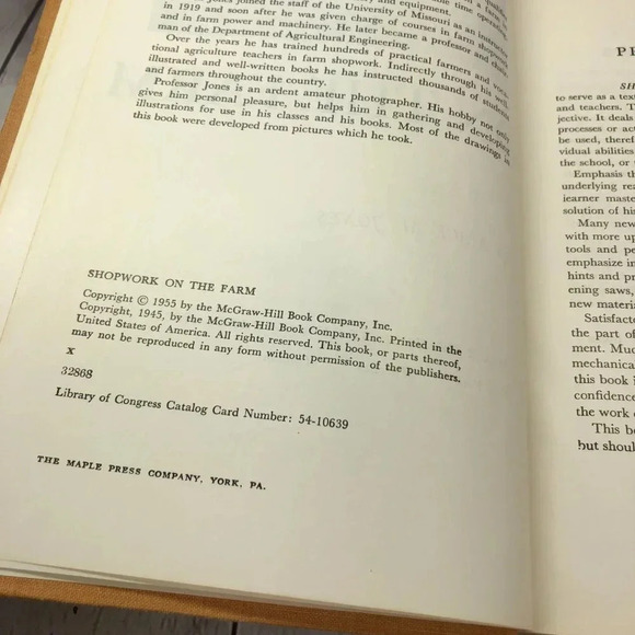 Vintage textbook 1955 Shopwork on the Farm - Picture 6 of 8